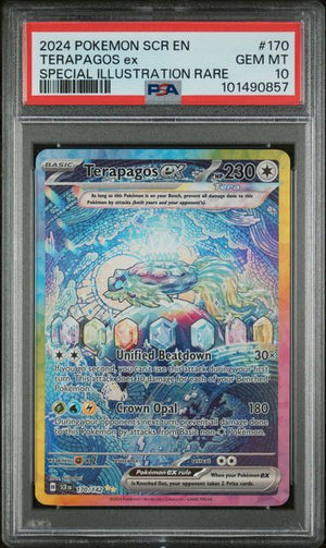 2024 Pokemon SCR EN-Stellar Crown #170 Terapagos ex Special Illustration Rare PSA 10