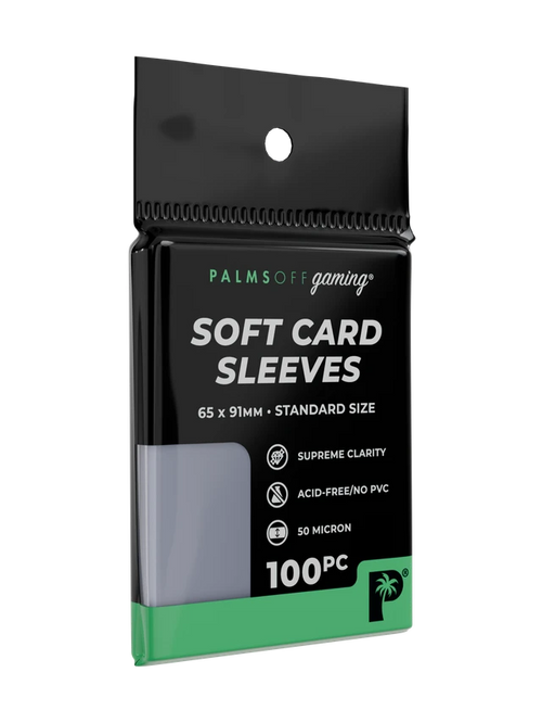 Soft Card Sleeves, Standard Size, 100 Pack