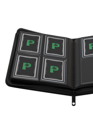 Palms Off Gaming Collector's Series Top Loader Zip Binder - 4 Pocket - Black