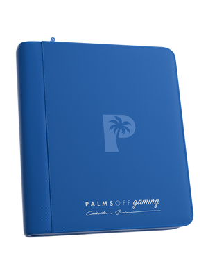 Palms Off Gaming Collector's Series Top Loader Zip Binder - 4 Pocket - Blue