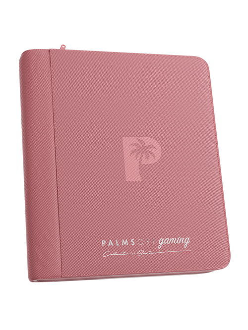 Palms Off Gaming Collector's Series Top Loader Zip Binder - 4 Pocket - Pink