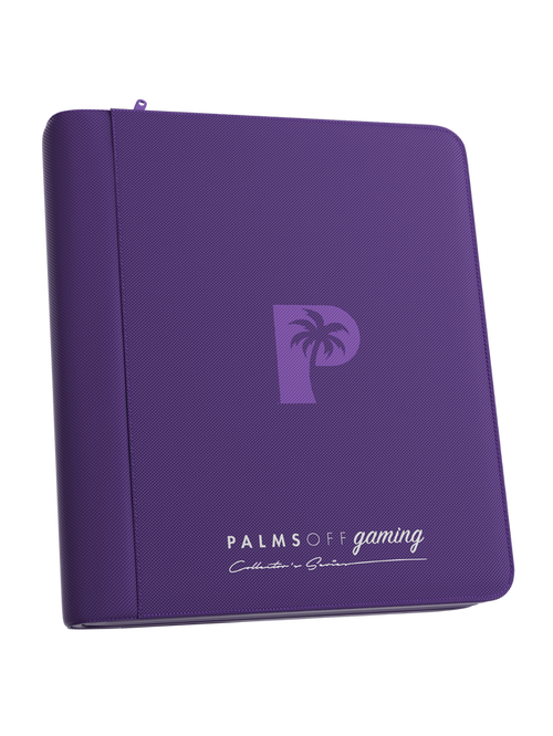 Palms Off Gaming Collector's Series Top Loader Zip Binder - 4 Pocket - Purple