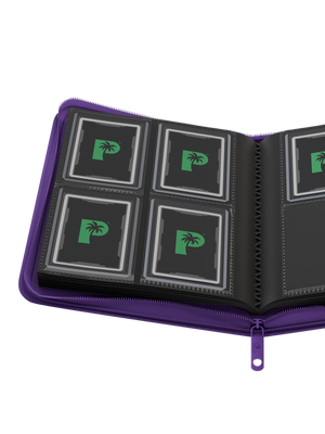 Palms Off Gaming Collector's Series Top Loader Zip Binder - 4 Pocket - Purple