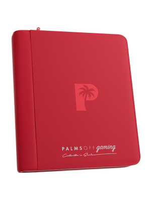 Palms Off Gaming Collector's Series Top Loader Zip Binder - 4 Pocket - Red