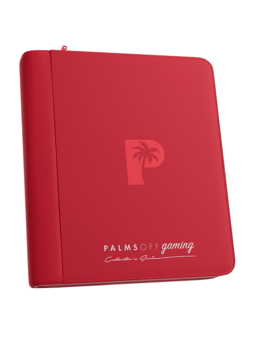Palms Off Gaming Collector's Series Top Loader Zip Binder - 4 Pocket - Red
