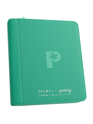 Palms Off Gaming Collector's Series Top Loader Zip Binder - 4 Pocket - Turquoise