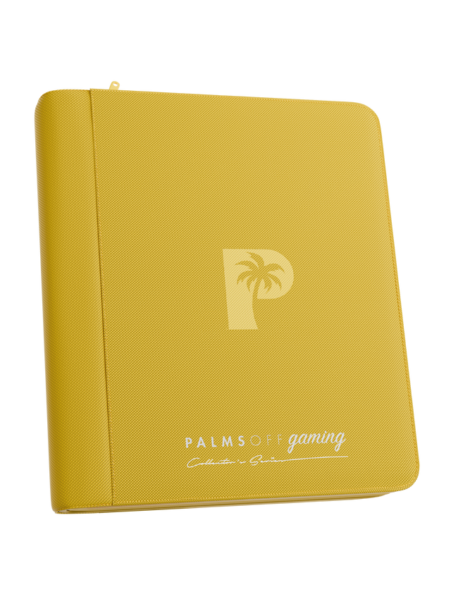 Palms Off Gaming Collector's Series Top Loader Zip Binder - 4 Pocket - Yellow