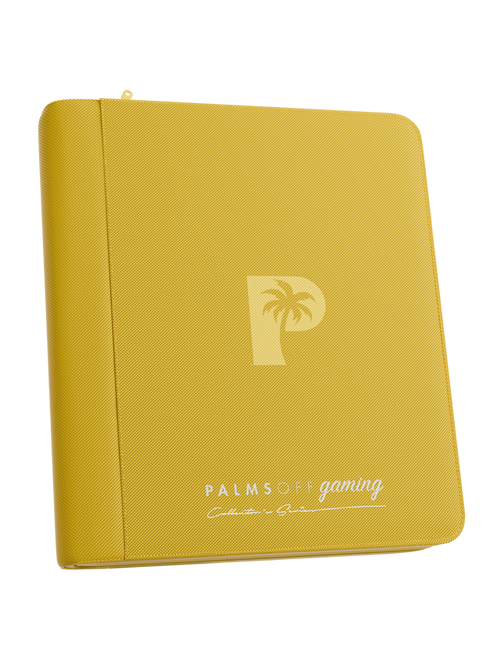 Palms Off Gaming Collector's Series Top Loader Zip Binder - 4 Pocket - Yellow
