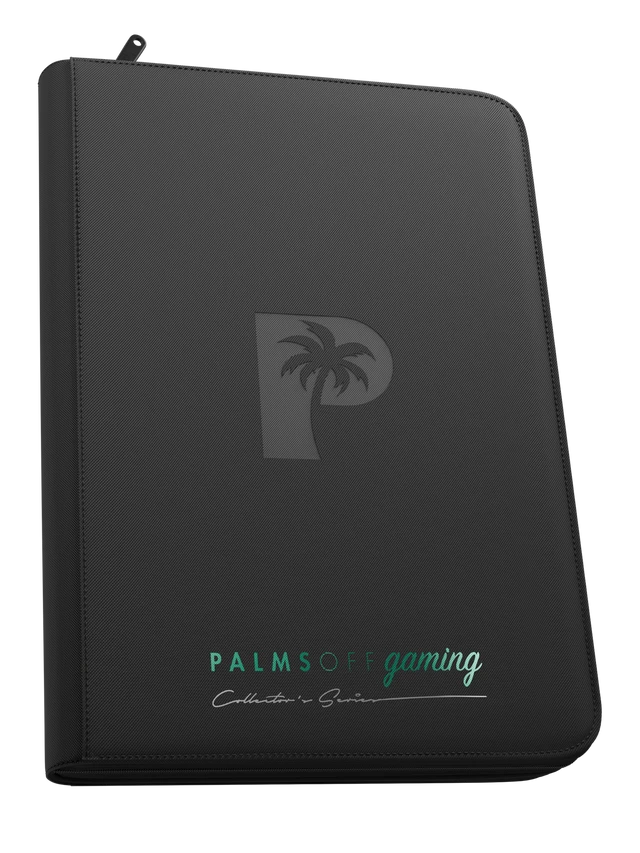 Palms Off Gaming Collector's Series Top Loader Zip Binder - 9 Pocket - Black