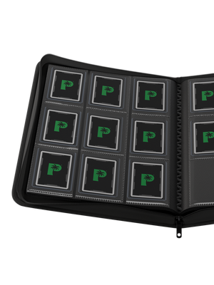 Palms Off Gaming Collector's Series Top Loader Zip Binder - 9 Pocket - Black