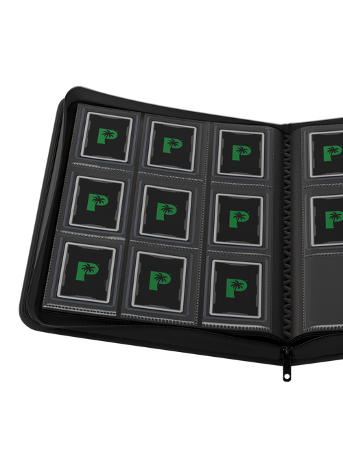 Palms Off Gaming Collector's Series Top Loader Zip Binder - 9 Pocket - Black