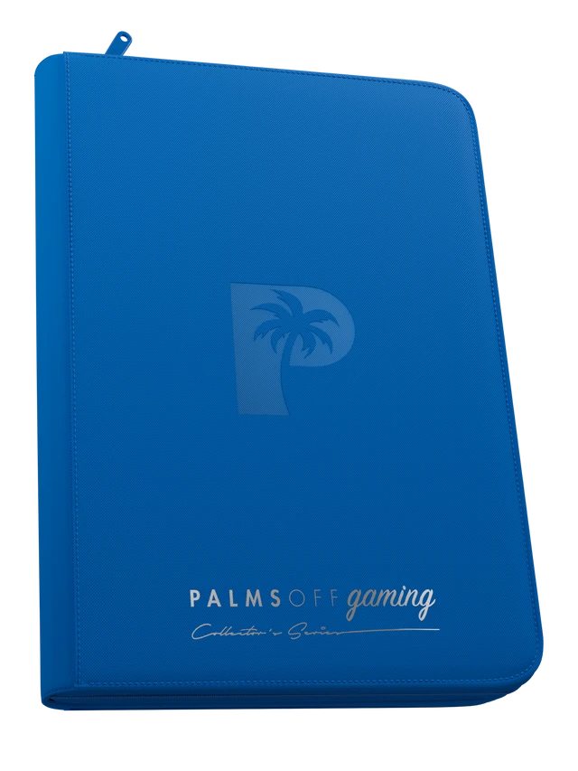 Palms Off Gaming Collector's Series Top Loader Zip Binder - 9 Pocket - Blue