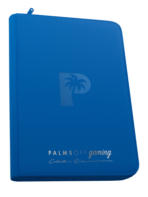 Palms Off Gaming Collector's Series Top Loader Zip Binder - 9 Pocket - Blue