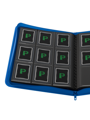 Palms Off Gaming Collector's Series Top Loader Zip Binder - 9 Pocket - Blue