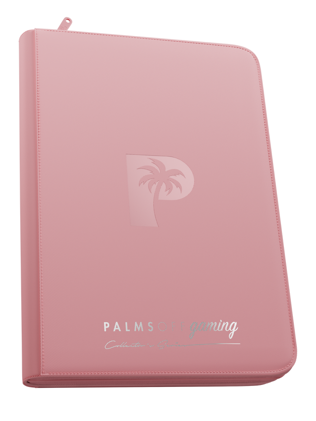 Palms Off Gaming Collector's Series Top Loader Zip Binder - 9 Pocket - Pink