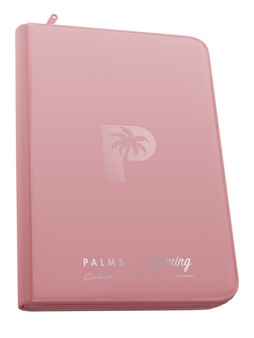 Palms Off Gaming Collector's Series Top Loader Zip Binder - 9 Pocket - Pink