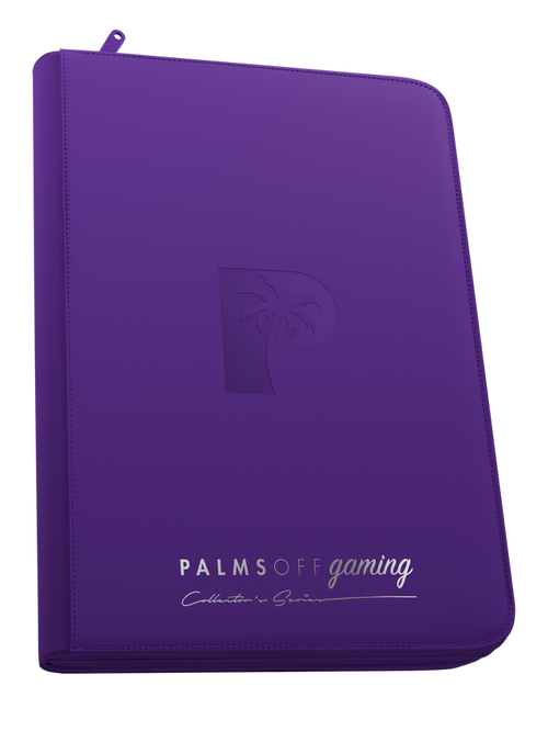 Palms Off Gaming Collector's Series Top Loader Zip Binder - 9 Pocket - Purple
