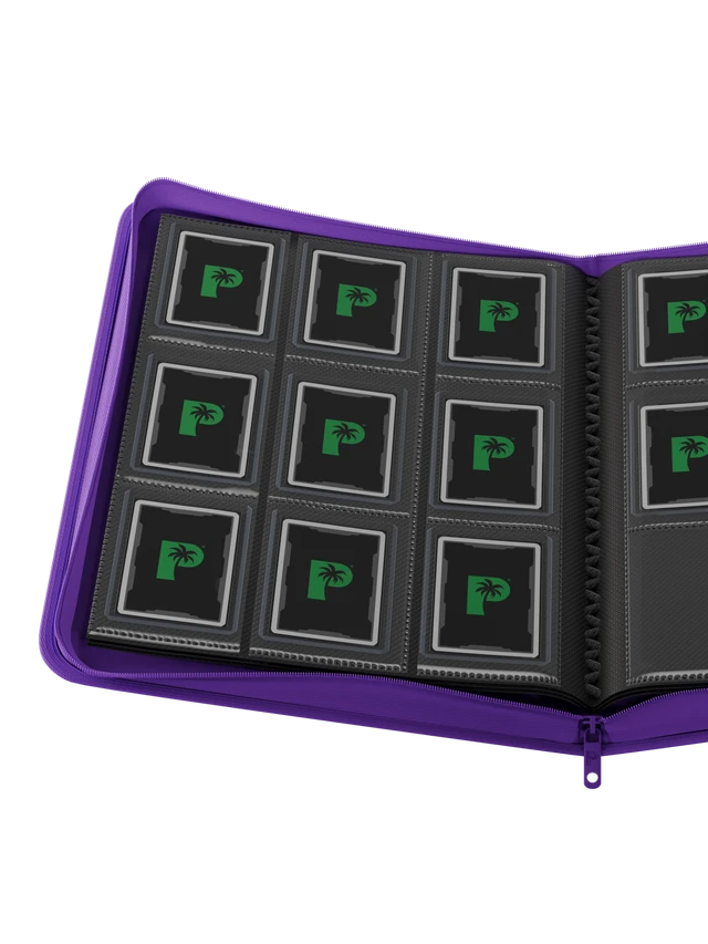 Palms Off Gaming Collector's Series Top Loader Zip Binder - 9 Pocket - Purple
