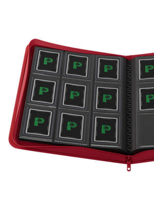 Palms Off Gaming Collector's Series Top Loader Zip Binder - 9 Pocket - Red