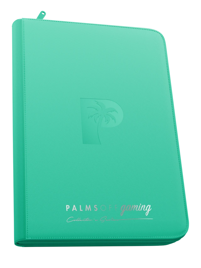 Palms Off Gaming Collector's Series Top Loader Zip Binder - 9 Pocket - Turquoise