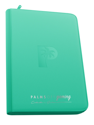 Palms Off Gaming Collector's Series Top Loader Zip Binder - 9 Pocket - Turquoise