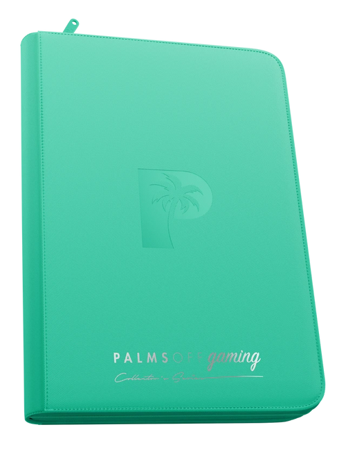 Palms Off Gaming Collector's Series Top Loader Zip Binder - 9 Pocket - Turquoise