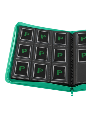 Palms Off Gaming Collector's Series Top Loader Zip Binder - 9 Pocket - Turquoise