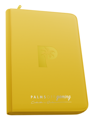 Palms Off Gaming Collector's Series Top Loader Zip Binder - 9 Pocket - Yellow