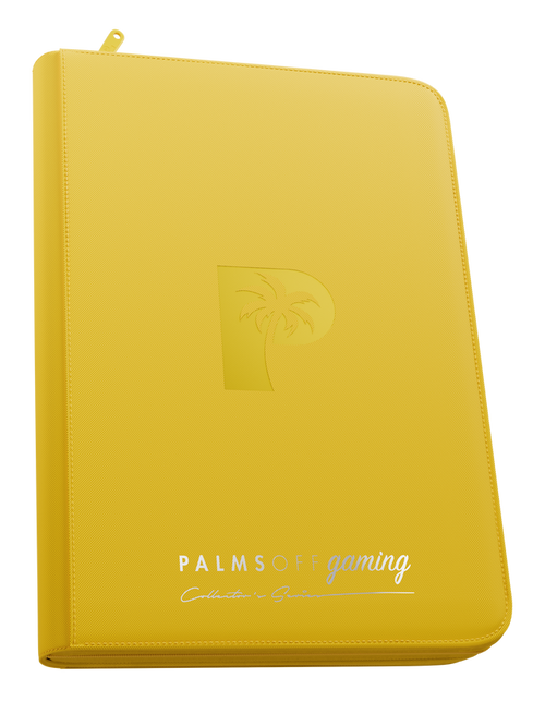 Palms Off Gaming Collector's Series Top Loader Zip Binder - 9 Pocket - Yellow