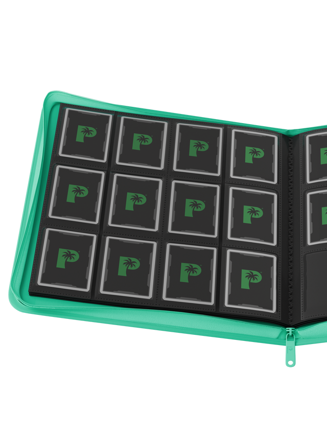 Palms Off Gaming Collector's Series 12 Pocket Zip Binder - Turquoise