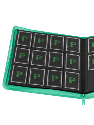 Palms Off Gaming Collector's Series 12 Pocket Zip Binder - Turquoise