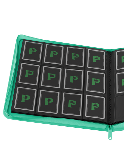 Palms Off Gaming Collector's Series 12 Pocket Zip Binder - Turquoise