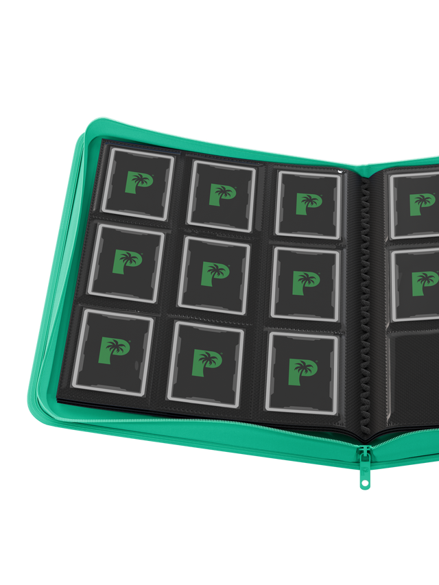 Palms Off Gaming Collector's Series 9 Pocket Zip Binder - Turquoise
