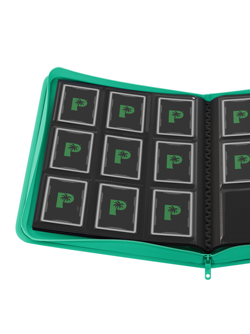Palms Off Gaming Collector's Series 9 Pocket Zip Binder - Turquoise