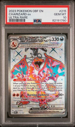 2023 Pokemon Obsidian Flames #215 Charizard ex Ultra Rare PSA 10
