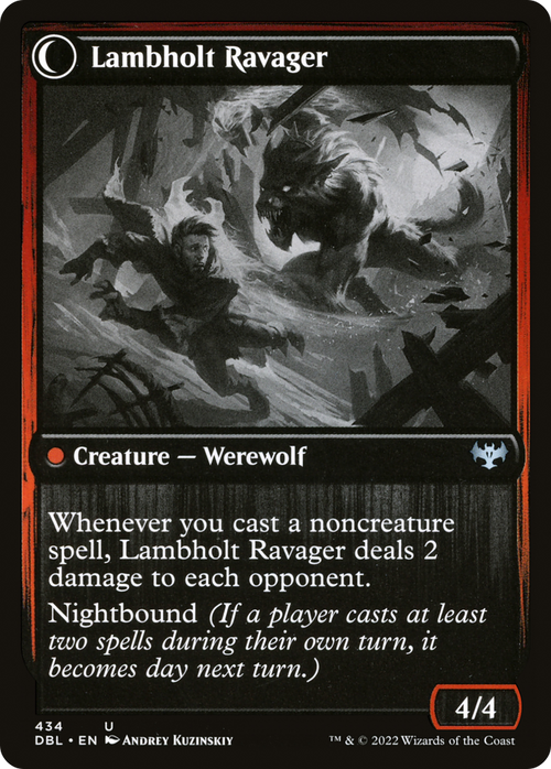 Lambholt Raconteur (DBL-434) - Innistrad: Double Feature: (Double Faced Transform) Foil