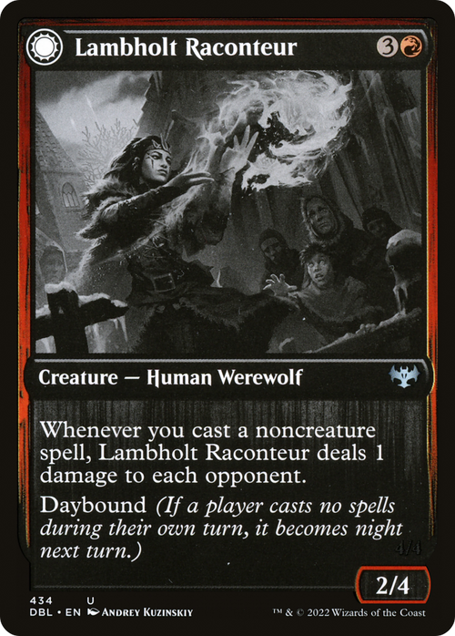Lambholt Raconteur (DBL-434) - Innistrad: Double Feature: (Double Faced Transform) Foil