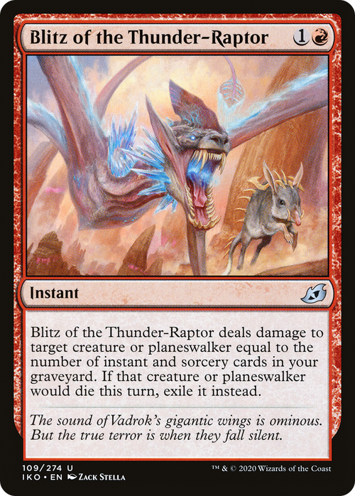 Blitz of the Thunder-Raptor (IKO-109) - Ikoria: Lair of Behemoths Foil