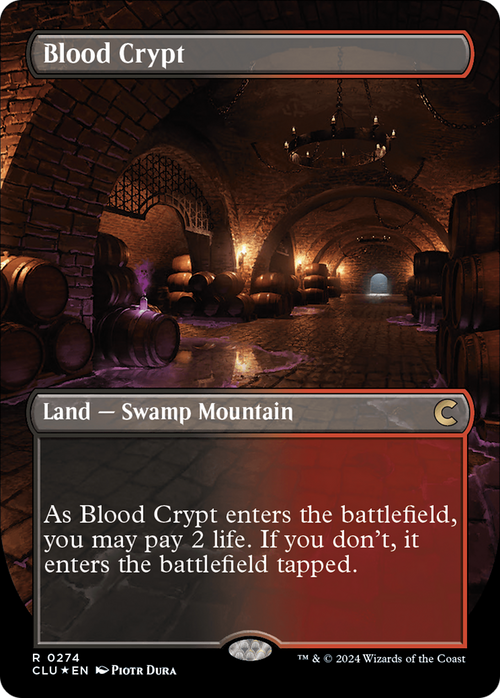 Blood Crypt (Borderless) (CLU-274) - Ravnica: Clue Edition Foil