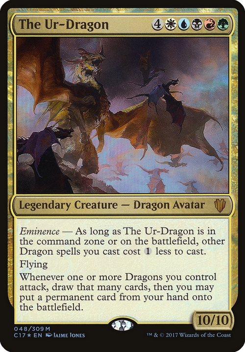 The Ur-Dragon (Commander 2017) (OVER-048) - Commander 2017 Oversized Foil