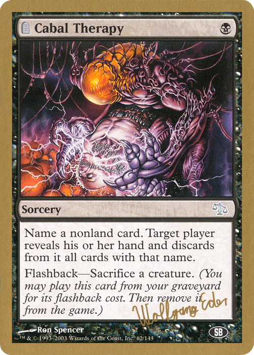 Cabal Therapy - 2003 Wolfgang Eder (JUD) (SB) (WCD-WE62SB) - World Championship Decks 2003: (tombstone)