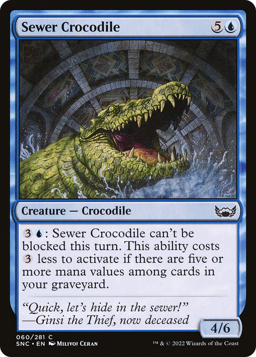 Sewer Crocodile (SNC-060) - Streets of New Capenna