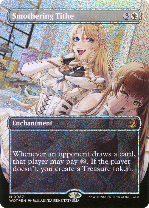 Smothering Tithe (Anime Borderless) (Confetti Foil) (WOT-087) - Wilds of Eldraine: Enchanting Tales Foil