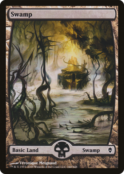 Swamp (240) - Full Art (ZEN-240) - Zendikar Foil