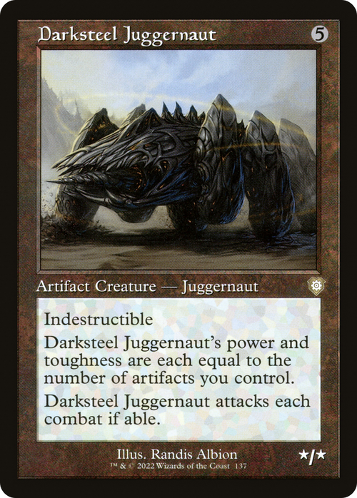 Darksteel Juggernaut (Retro Frame) (BRC-137) - The Brothers' War Commander
