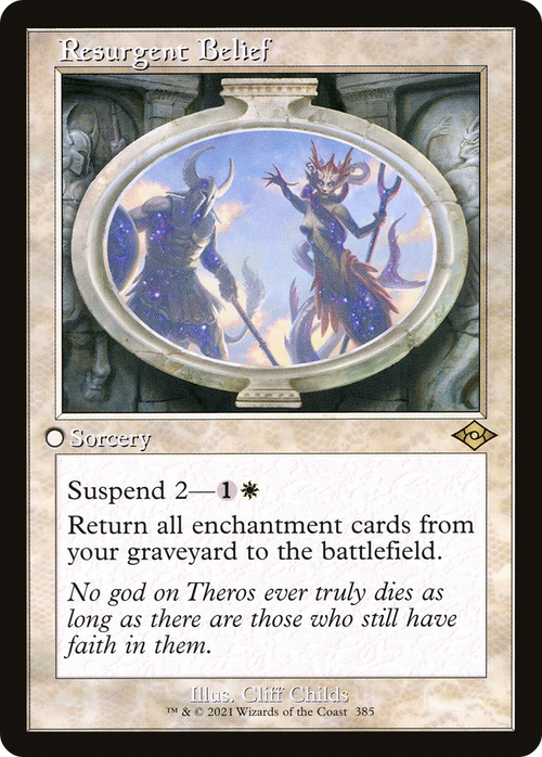 Resurgent Belief (Retro Frame) (MH2-385) - Modern Horizons 2 Foil