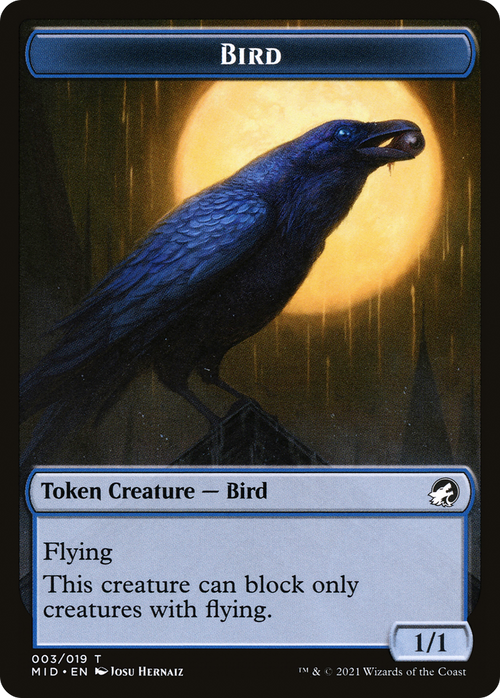 Bird (TMID-003) - Innistrad: Midnight Hunt Tokens Foil