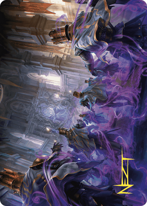 Eerie Interference // Eerie Interference (AWOE-004) - Wilds of Eldraine Art Series (Borderless) Foil