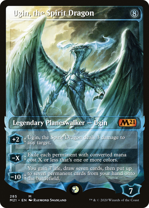 Ugin, the Spirit Dragon (Showcase) (M21-285) - Core Set 2021: (Showcase) Foil