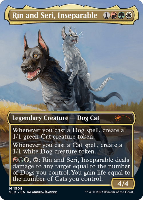 Rin and Seri, Inseparable (1508) (SLD-1508) - Secret Lair Drop (Borderless) Foil